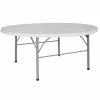 Flash Furniture Folding Table, 71"Dia., White (DAD-183RZ-GG)