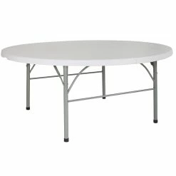 Flash Furniture Folding Table, 71"Dia., White (DAD-183RZ-GG)
