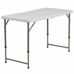 Flash Furniture Folding Table, 47.75" X 23.75", White (DAD-YCZ-122Z-2-GG)