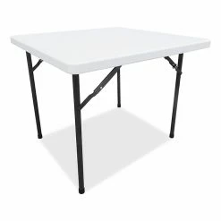 Alera® Square Plastic Folding Table, 36w X 36d X 29.25h, White (ALEPT36SW)