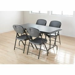 Iceberg® IndestrucTables TOO™ 1200 Series Folding Table, 60x30", Charcoal -Outlet OFFICE TABLES Store unnamed file 979