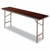 Alera Wood Folding Table, Rectangular, 71.88w X 17.75d X 29.13h, Mahogany (ALEFT727218MY)