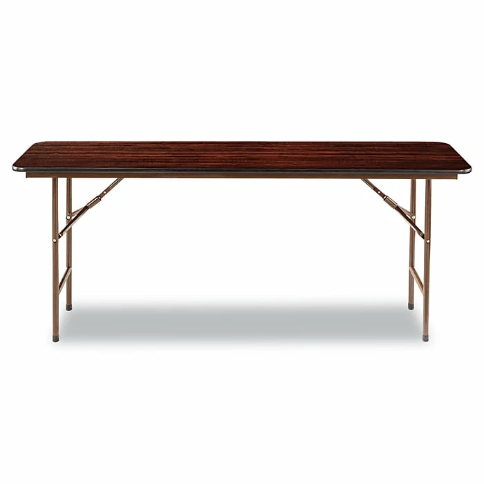 Alera Wood Folding Table, Rectangular, 71.88w X 17.75d X 29.13h, Mahogany (ALEFT727218MY) 5 Alera Wood Folding Table, Rectangular, 71.88w X 17.75d X 29.13h, Mahogany (ALEFT727218MY) - Image 5